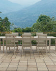 12 Seat Gray Outdoor Table