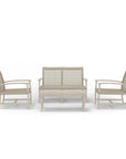 Best Quality Luxury Outdoor Rope Teak Lounge Set For Four