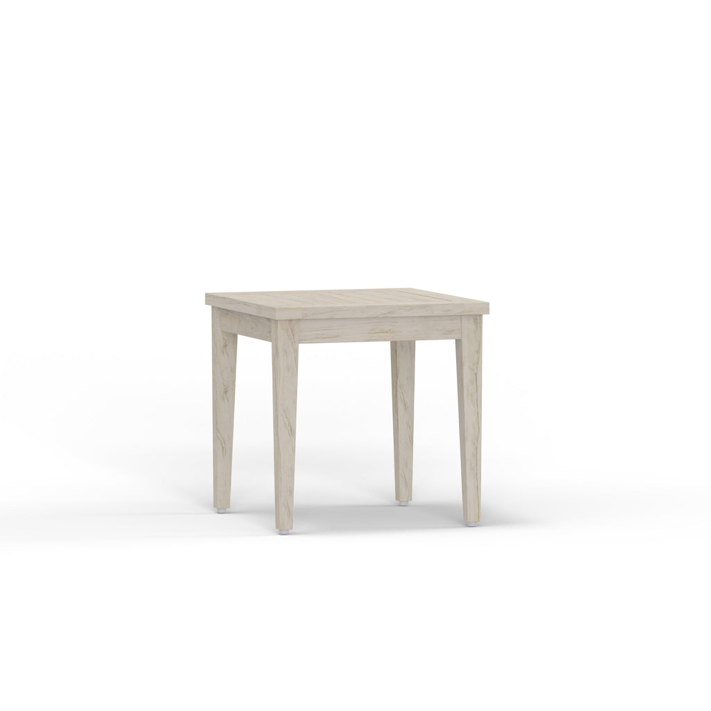 Gray Teak Outdoor Side Table