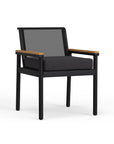 Best Quality And Longest Lasting Black Aluminum Dining Chairs With Arms