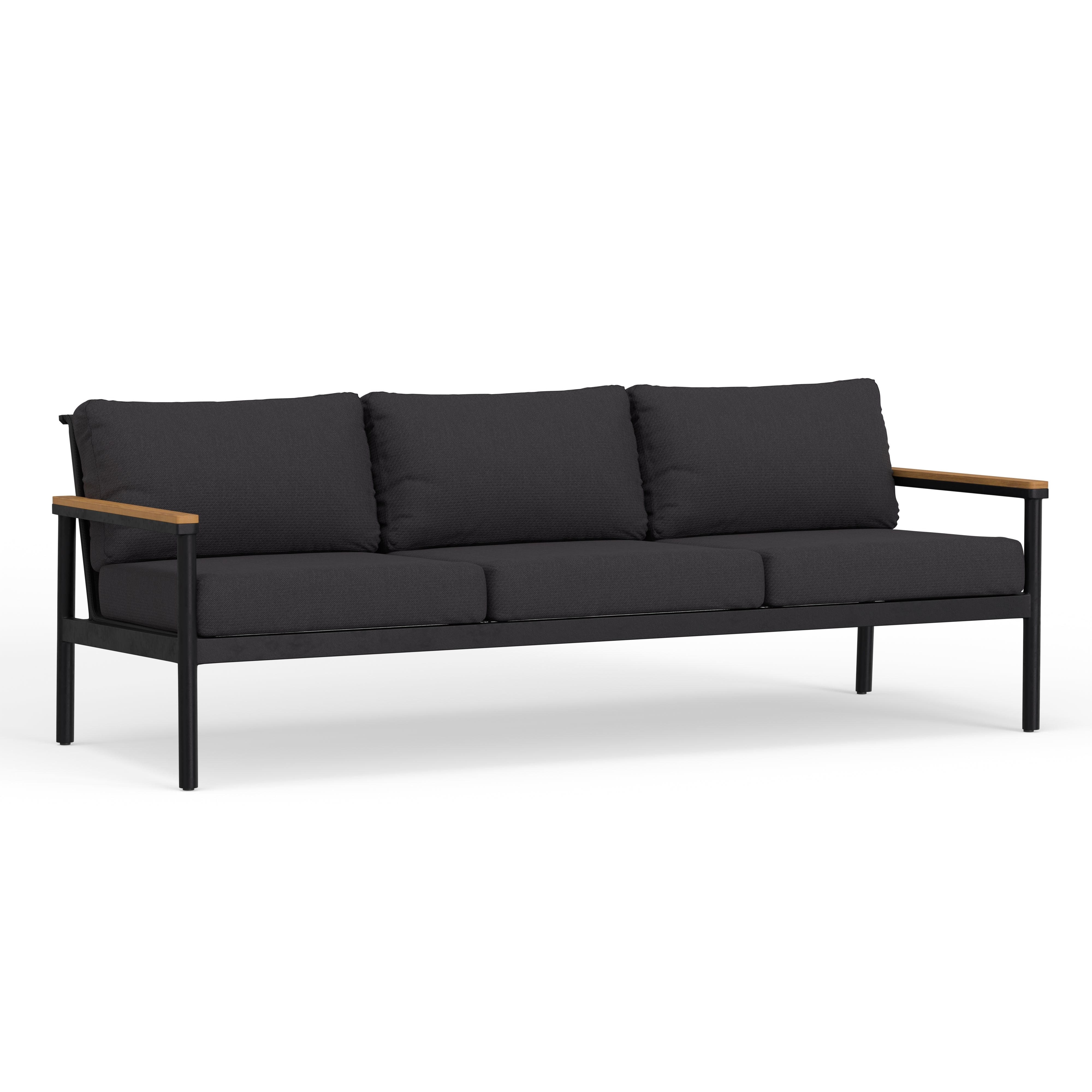 Perfect Outdoor Black Aluminum Sofa For Patio