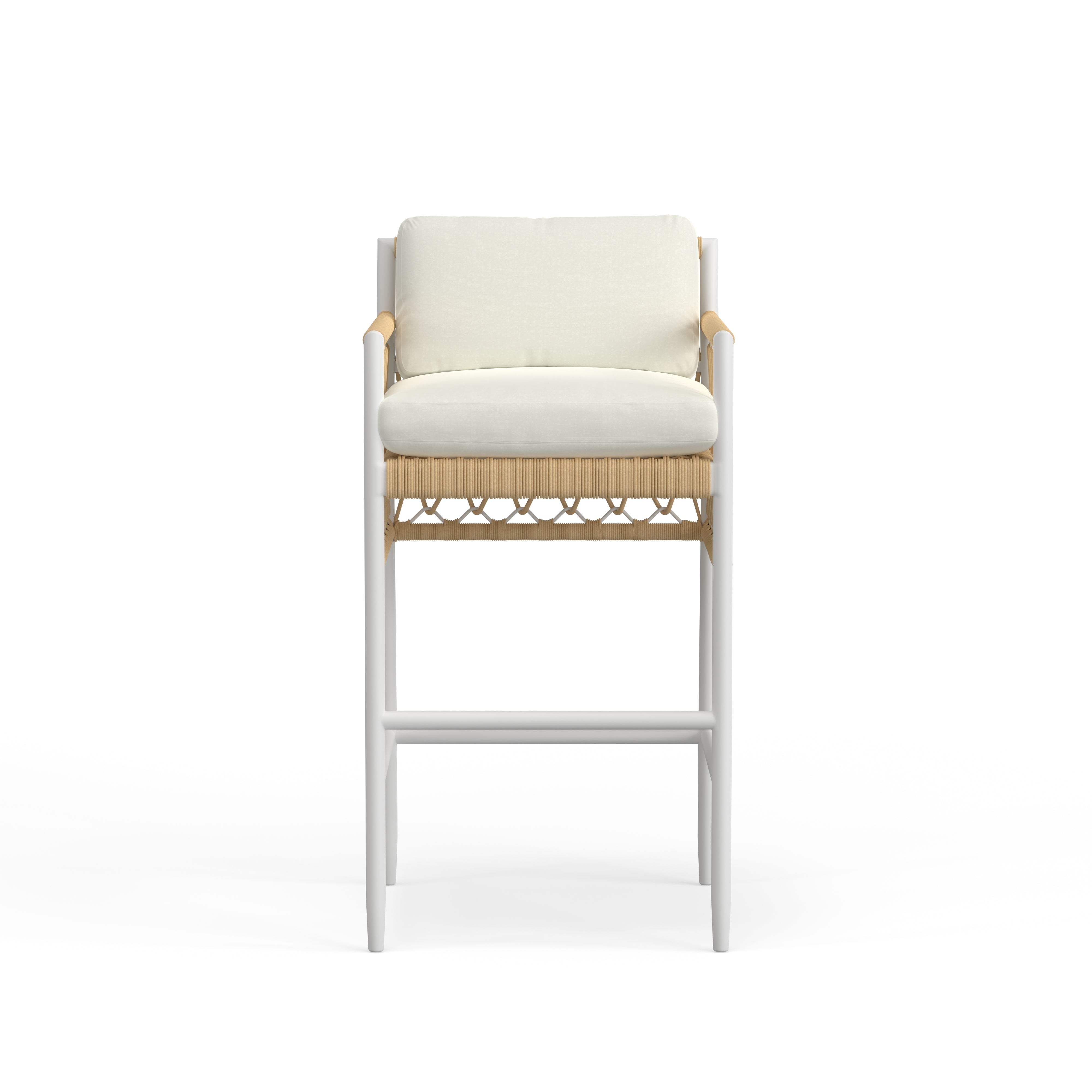 White Aluminum Outdoor Bar Chair