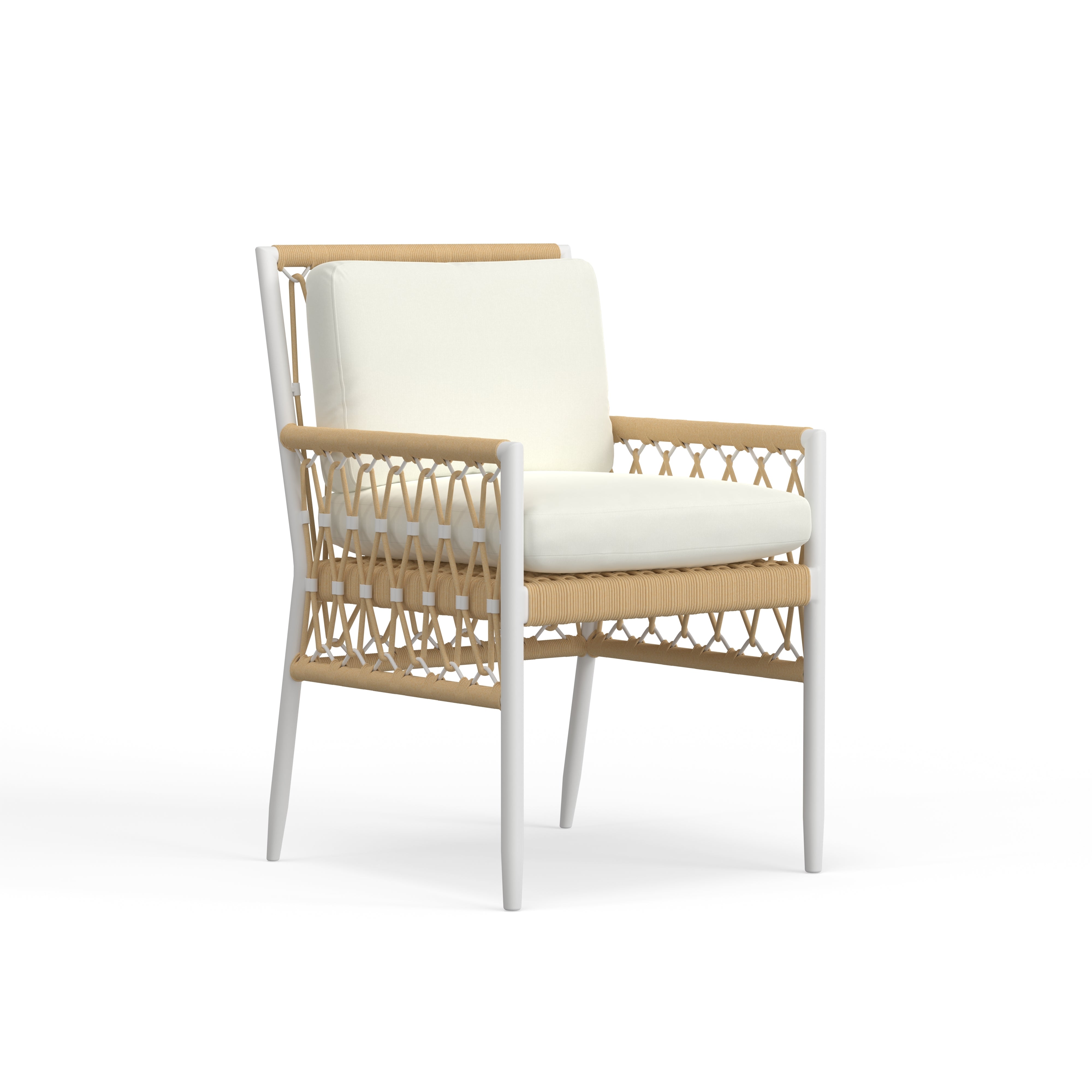 White Aluminum Dining Chair