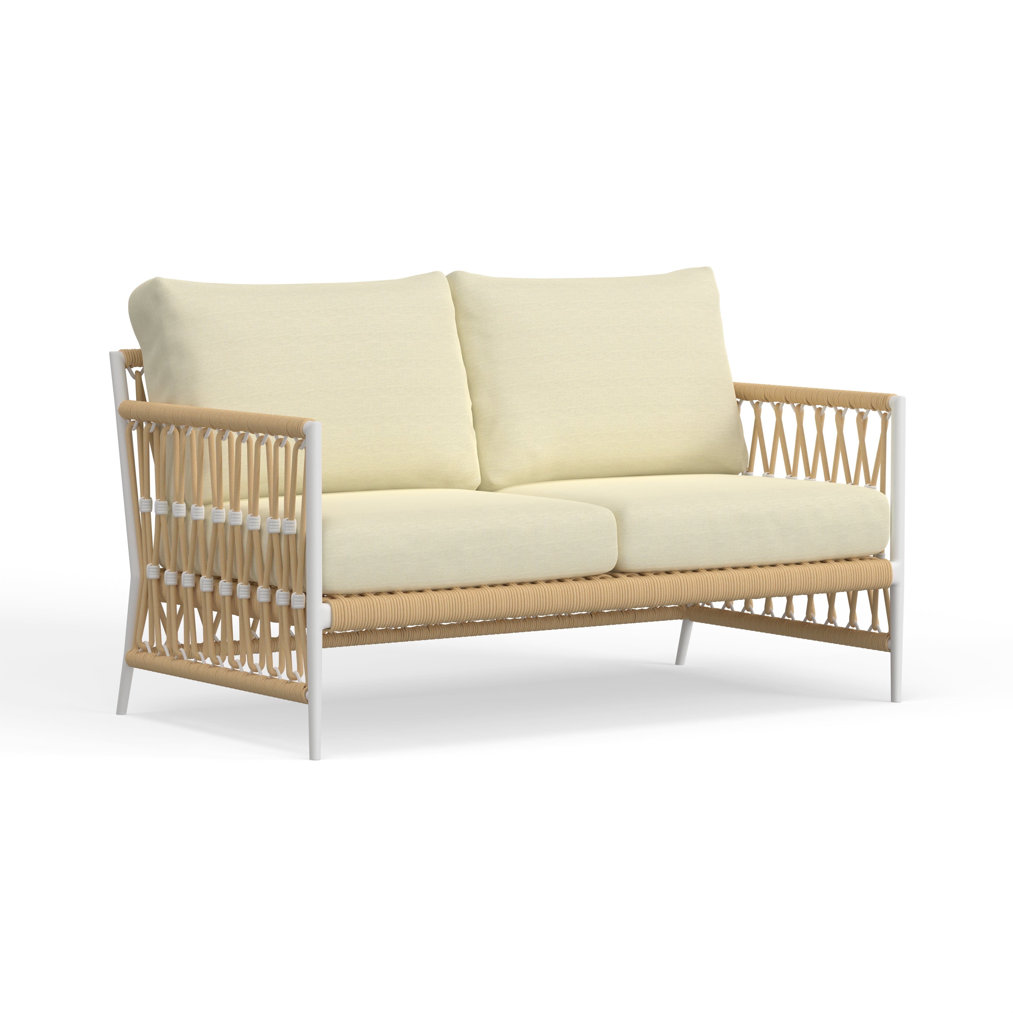 Patio White Loveseat