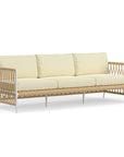 Modern Outdoor White Sofa With Sunbrella Cushions