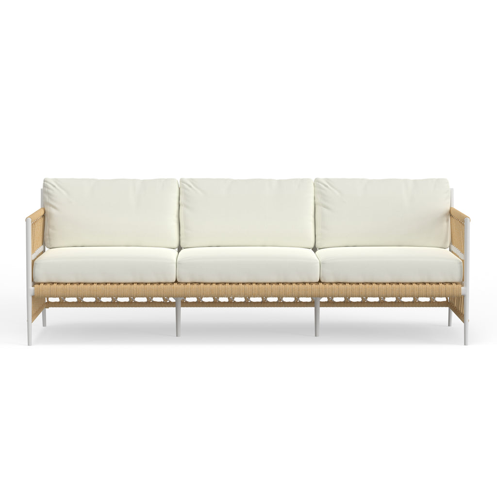 Nantucket Outdoor Sofa - Luxury Outdoor White Aluminum Sofa – HC Luxury ...