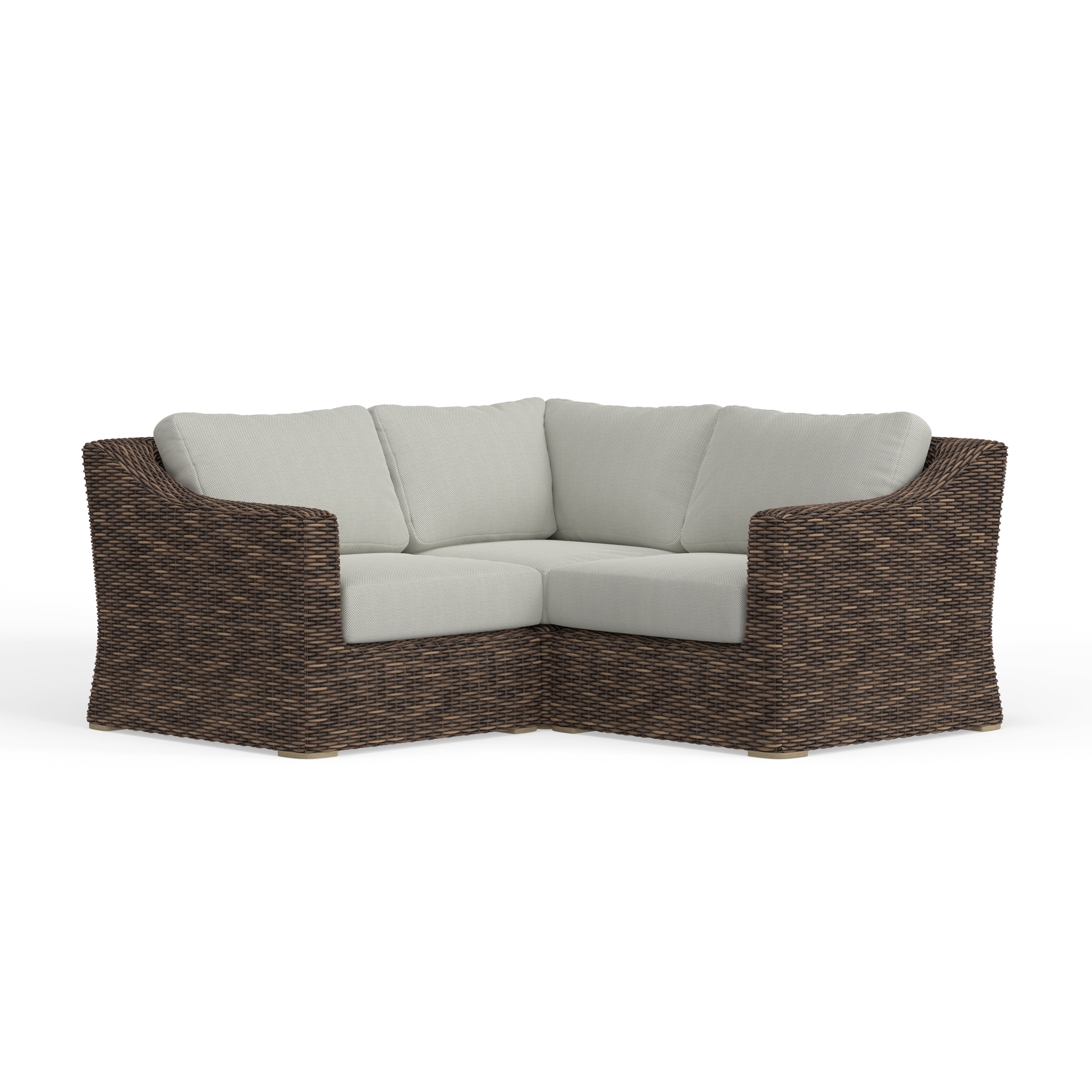 Brown Wicker Modular Sofa