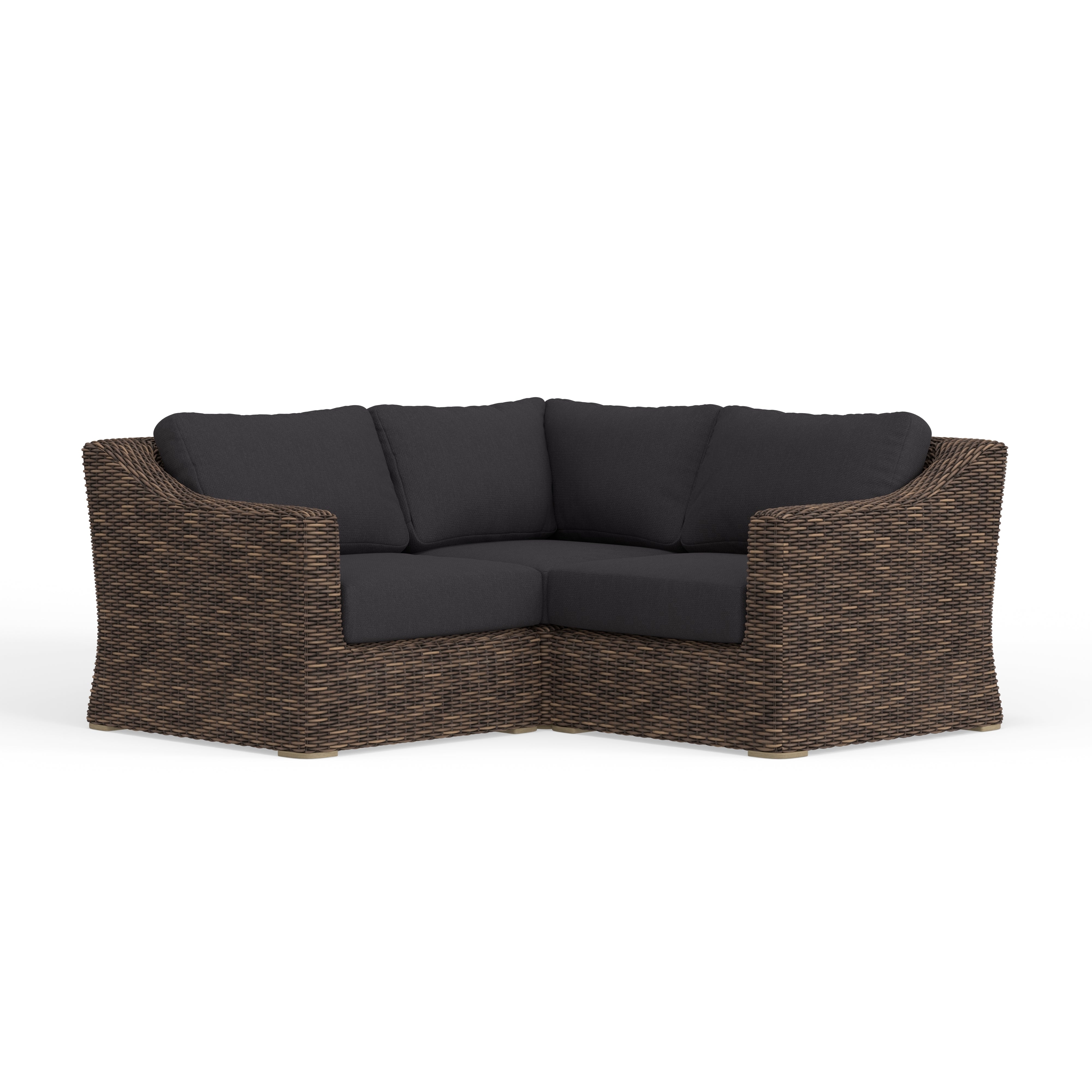 Wicker Sectional With Sunbrella Cushions
