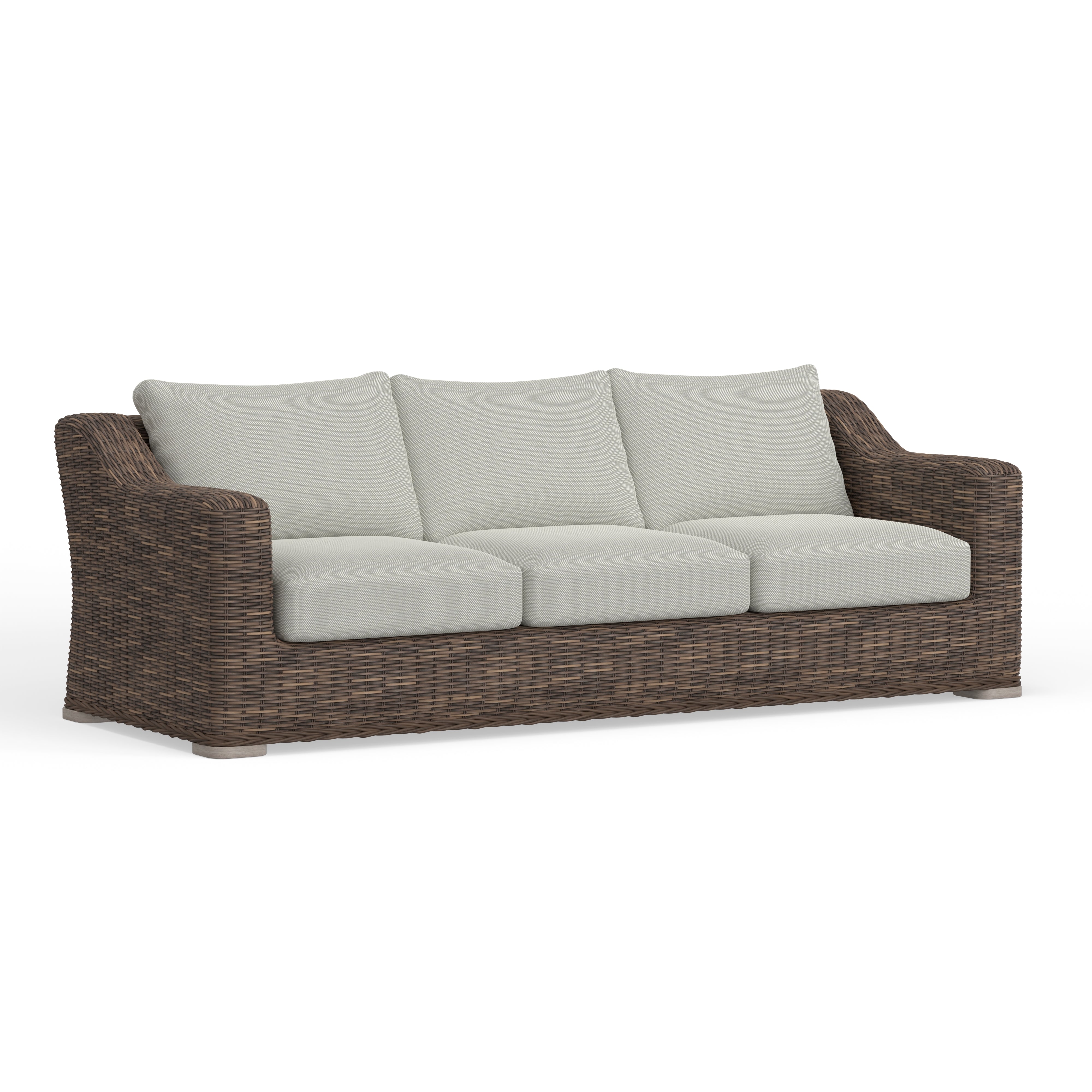 Wicker Sofa With Sunbrella Cushions