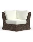Wicker Sectional In White