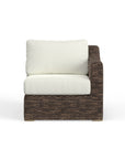 Brown Wicker Sectional Left Arm