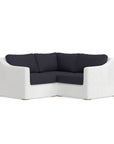 3-Piece White Wicker Sectional 