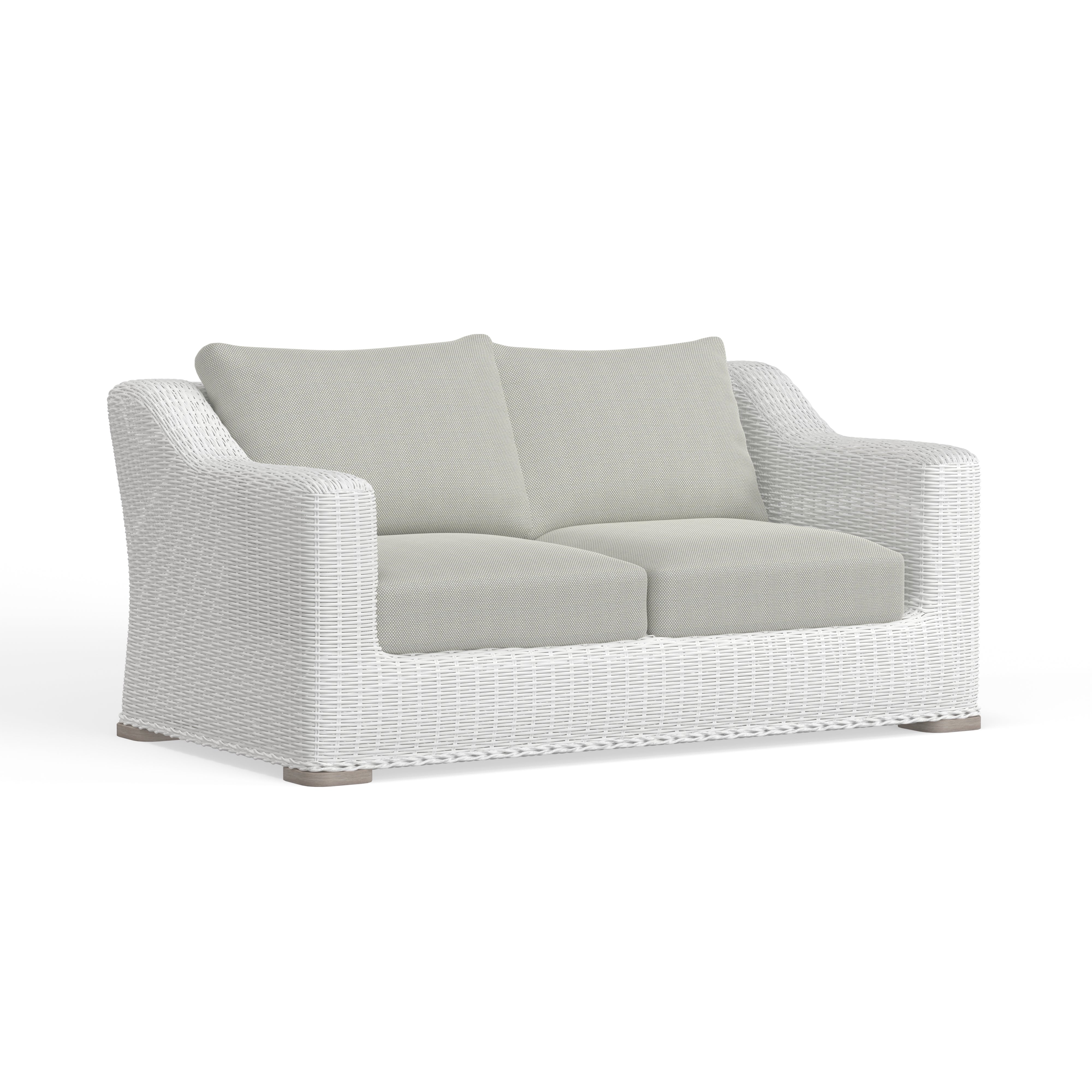 Modern Wicker Outdoor Loveseat