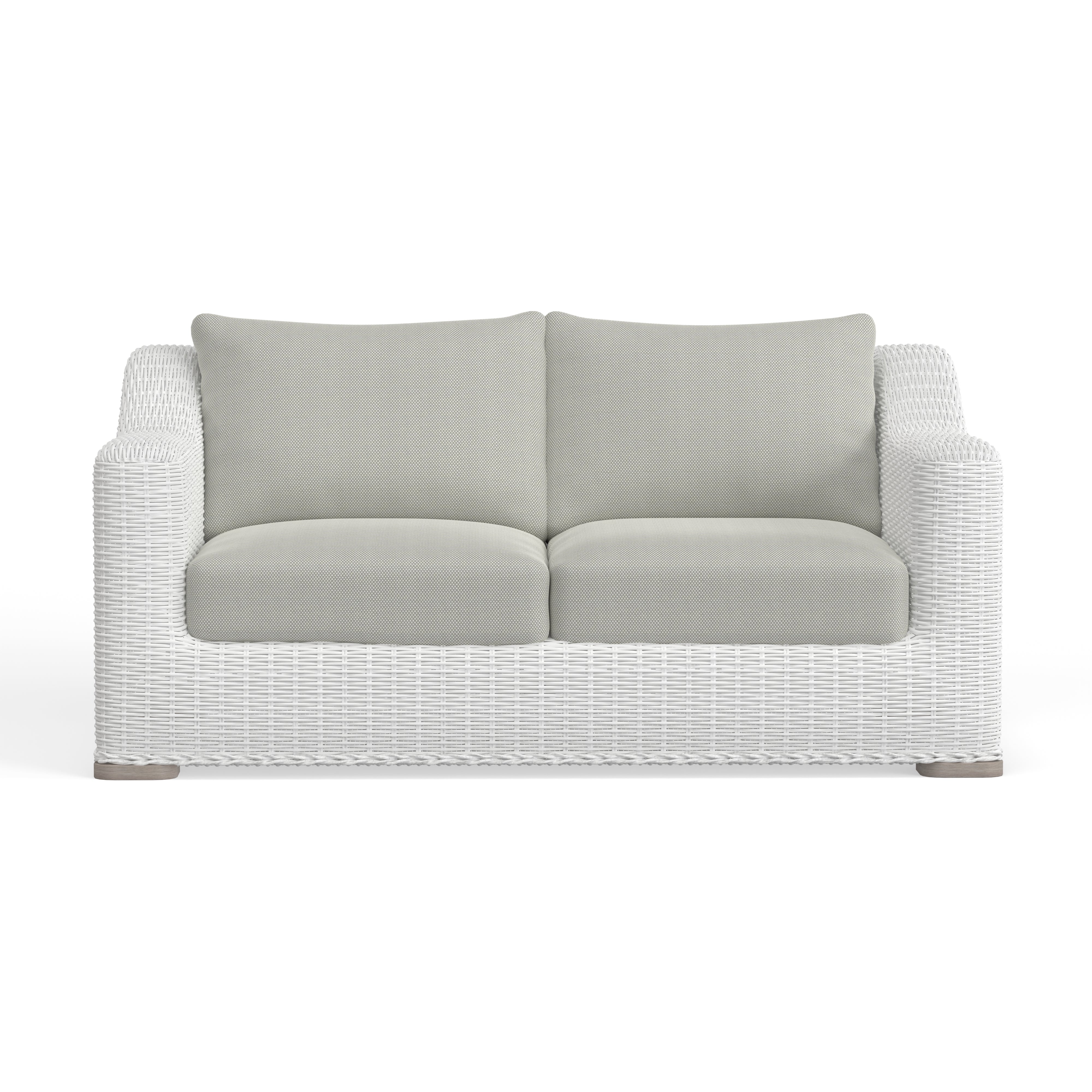 Most Comfortable White Wicker Loveseat