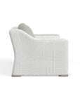 White Wicker Modern Loveseat