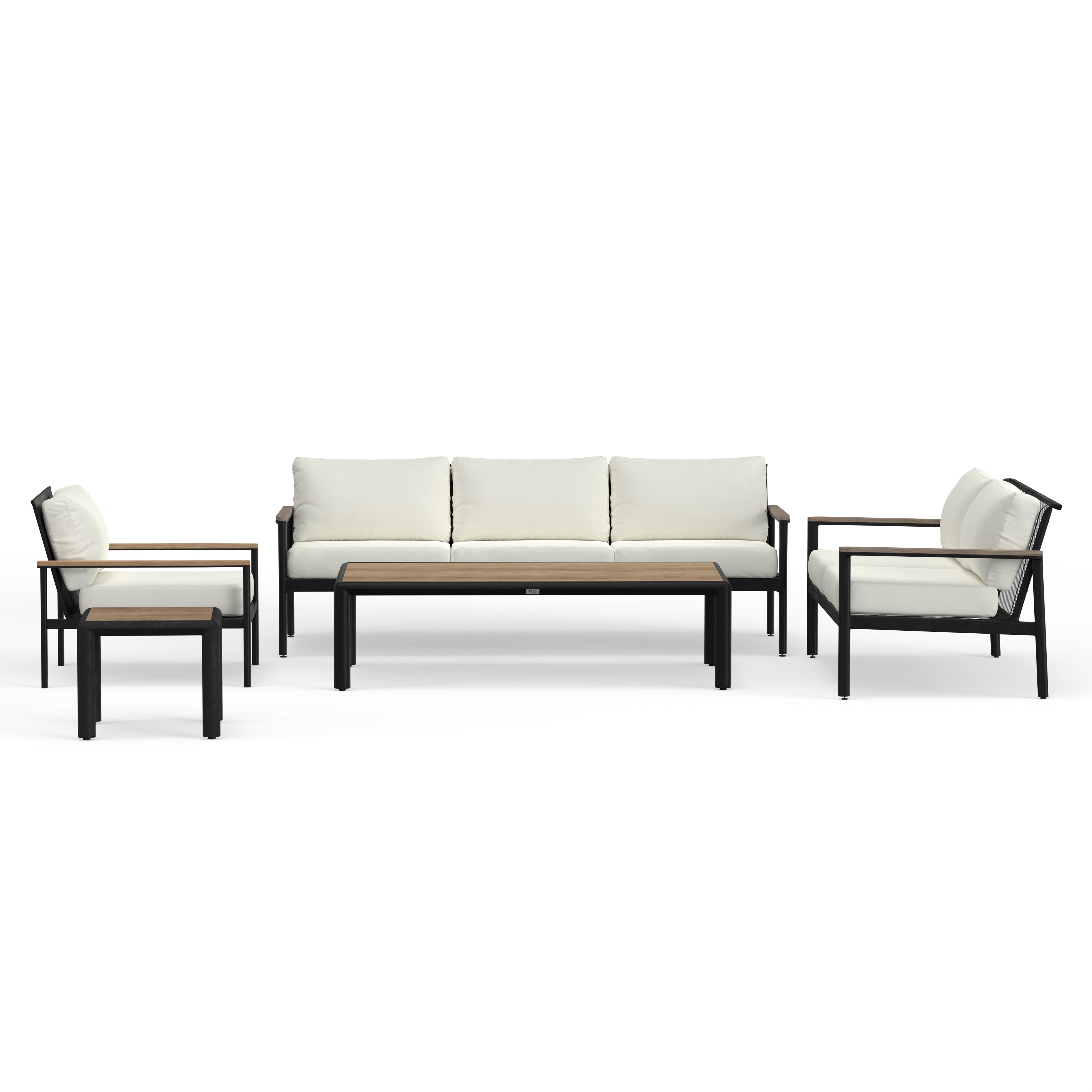 Best Outdoor Seating Set For Six In Black Aluminum