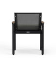 Black Aluminum & Teak Modern Dining Chairs