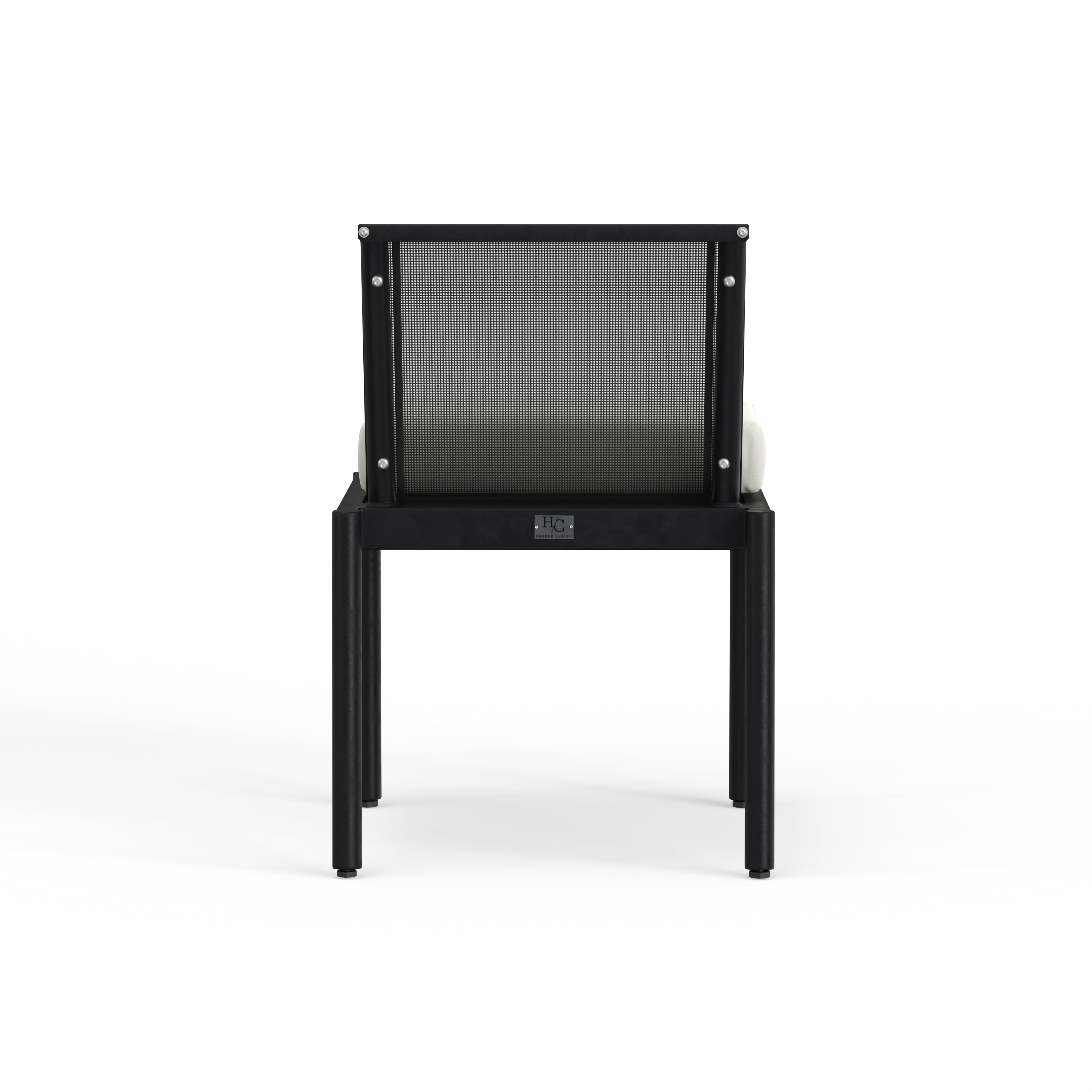 Black Aluminum Outdoor Chair - Modern Dining Chair