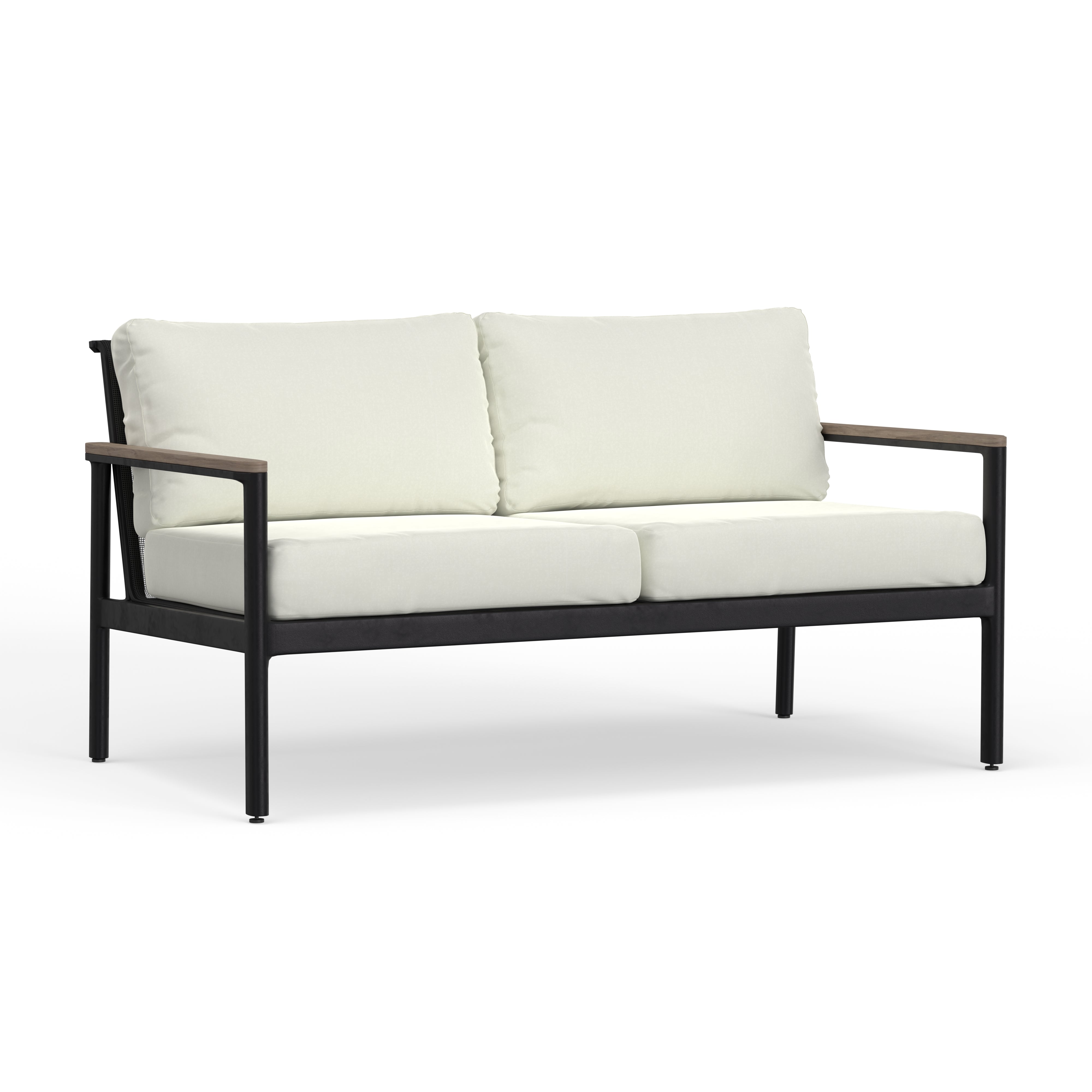 Most Beautiful Black Aluminum Loveseat