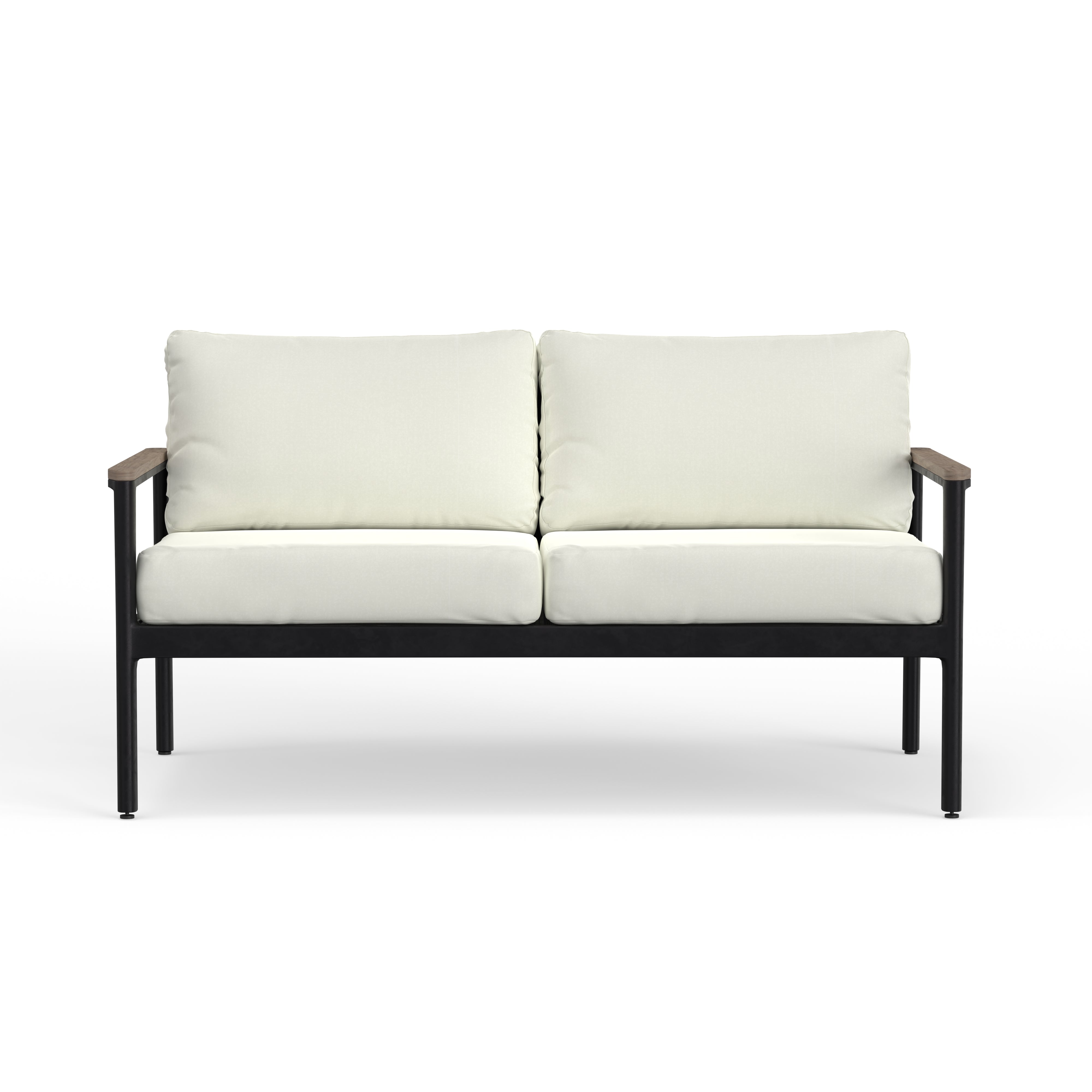 Black and online white loveseat