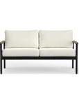 Aluminum & Teak Outdoor Sofa 