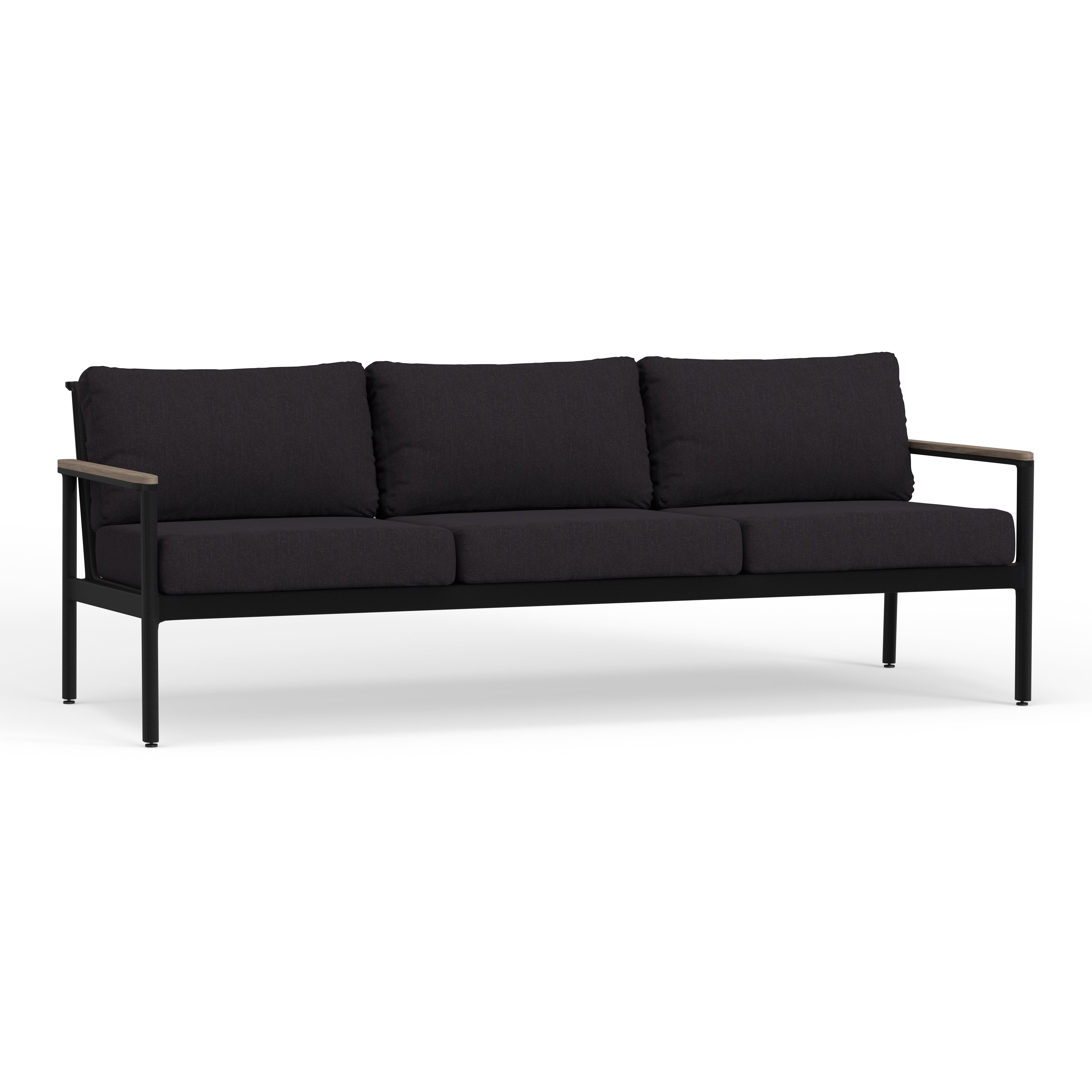 Savannah Outdoor Sofa Black Aluminum