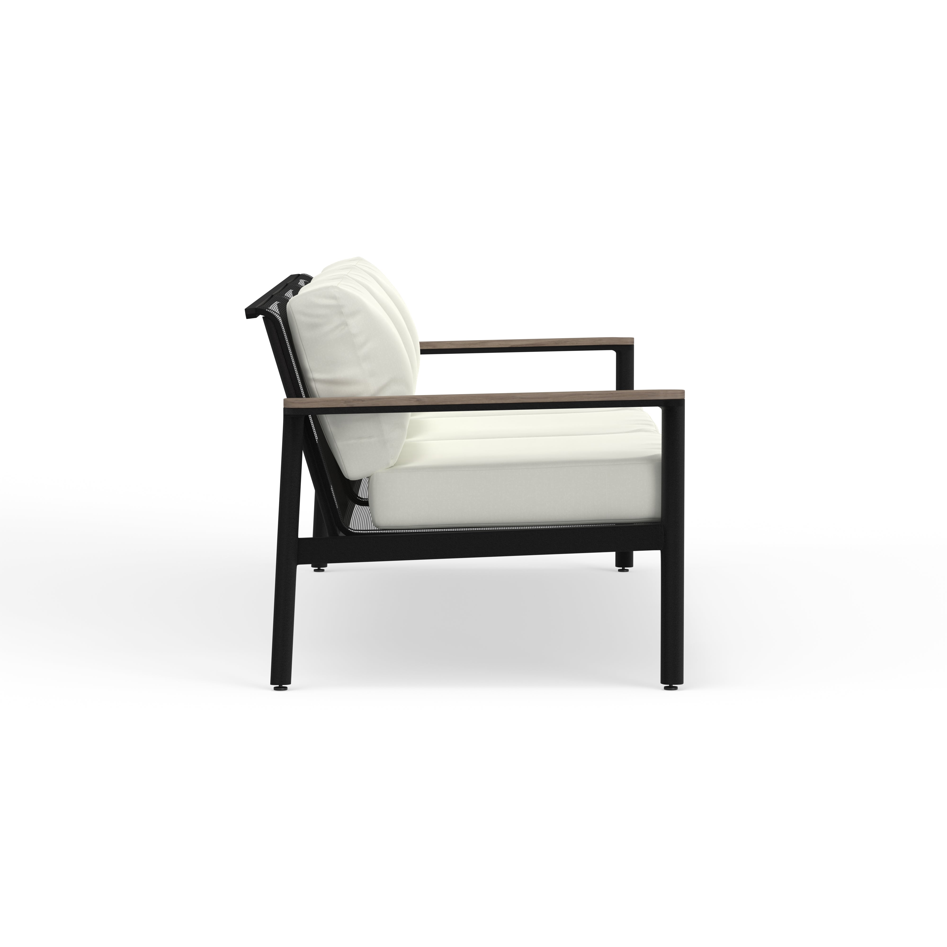 Black Aluminum Patio Sofa