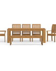 Outdoor Teak Dining Set With Bench