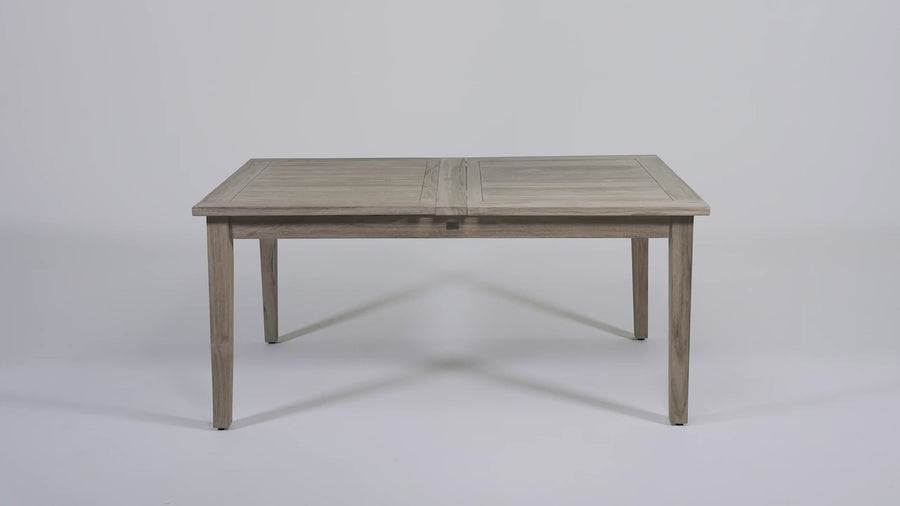Gray Teak Extension Dining Table Video