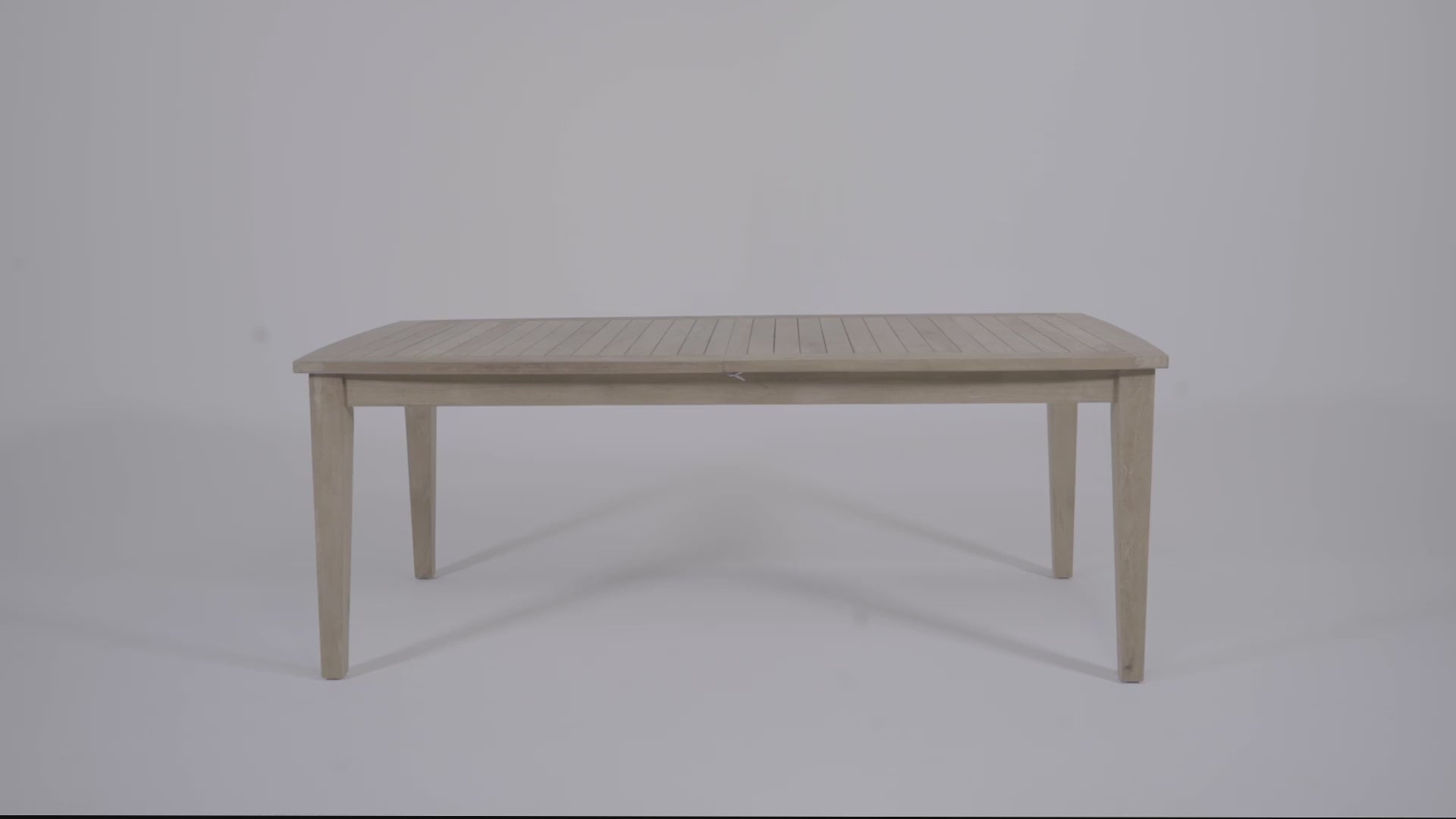 Highest Quality Outdoor Extension Teak Dining Table Video Showing Magic Leaf System 
