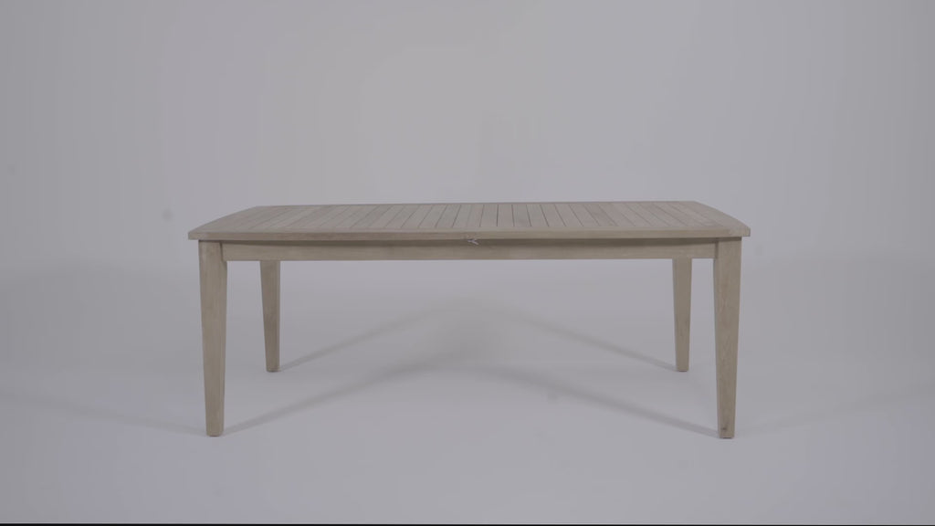 Highest Quality Outdoor Extension Teak Dining Table Video Showing Magic Leaf System 