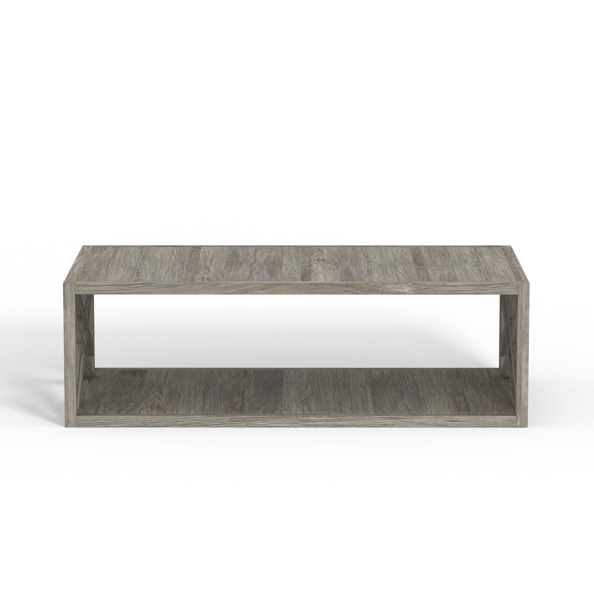 Highest Quality Weathered Gray Outdoor Coffee Table With Bespoke Design, Handcrafted By Artisans 