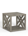 Best Quality Luxury Outdoor Side Table Featured In Weatherproof Weathered Gray Teak