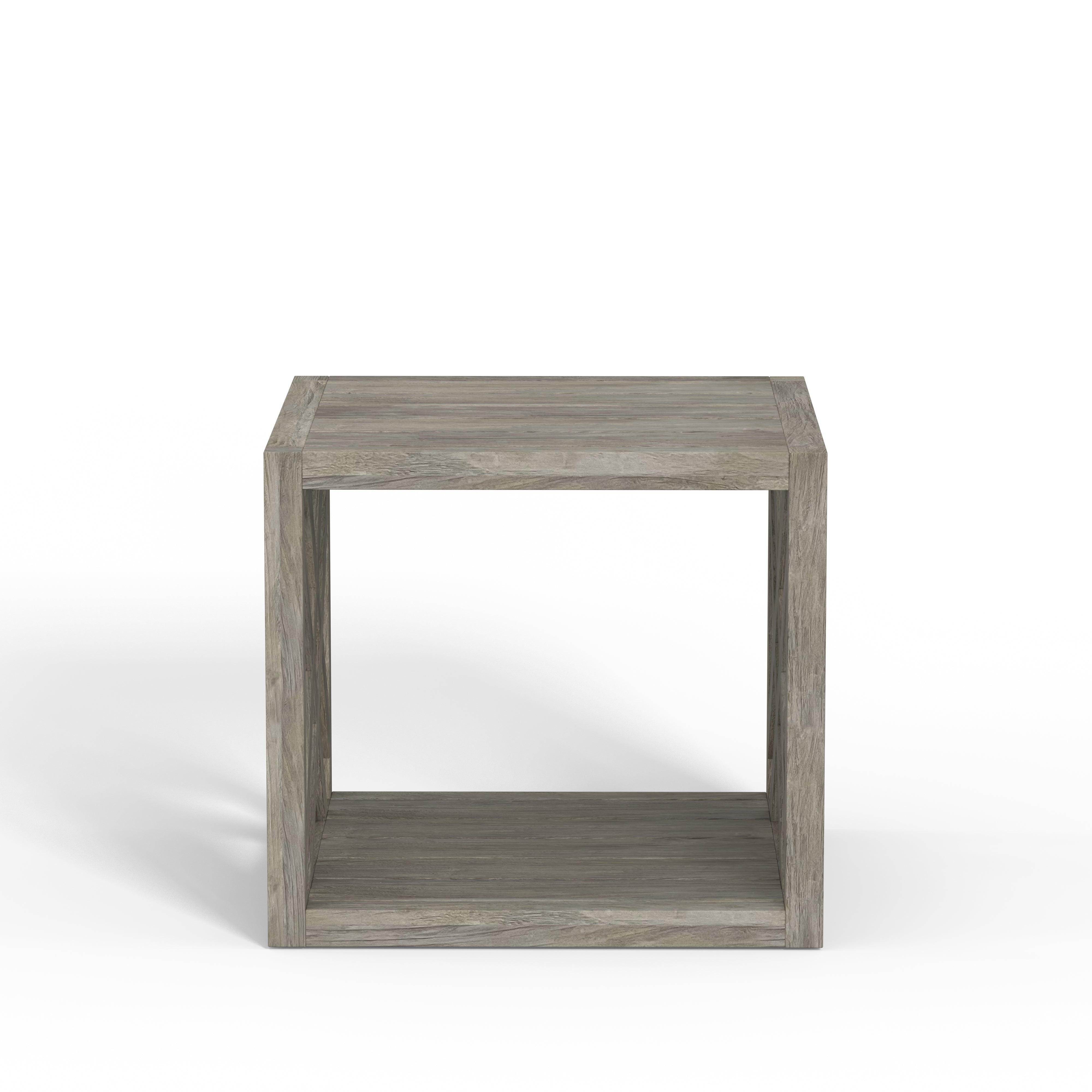 Gray outdoor side table