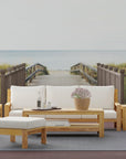 High-End Durable Luxury Backyard Teak Sofa, Loveseat, Club Chair and Ottoman