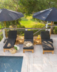Best Luxury Grade A Teak Outdoor Chaise Lounges And Umbrellas