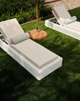 White Wicker Chaise Lounge