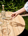 White Wash Teak Side Table