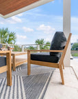 Teak Outdoor Chair With Free Sunbrella Cushions