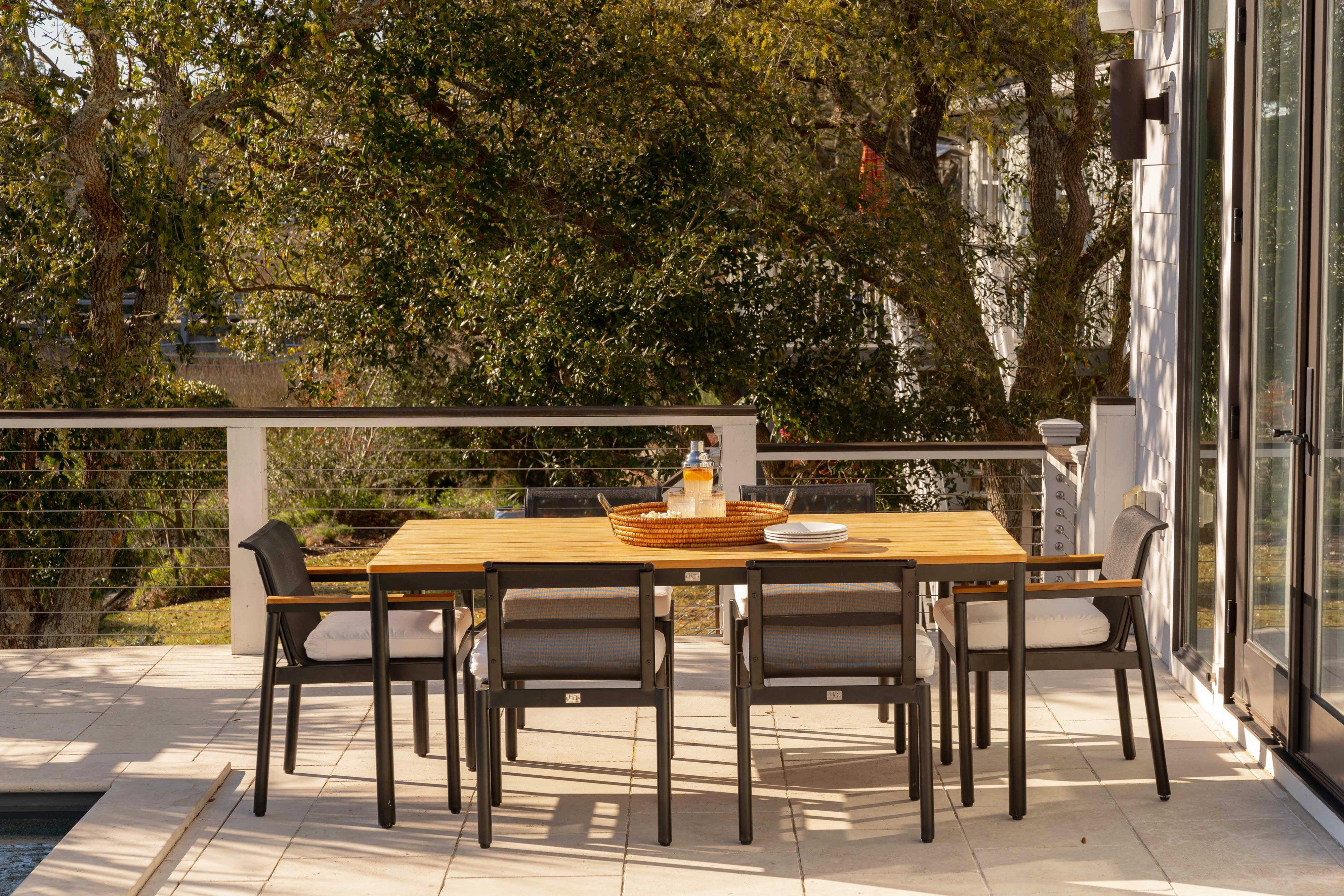 Highest Quality Black Aluminum Outdoor Dining Set
