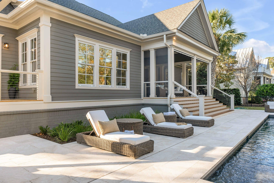 Newport Harbor Wicker Chaise Lounge from Harbor Classic