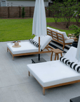 Luxury Wood Chaise Lounge Set For Outdoor 