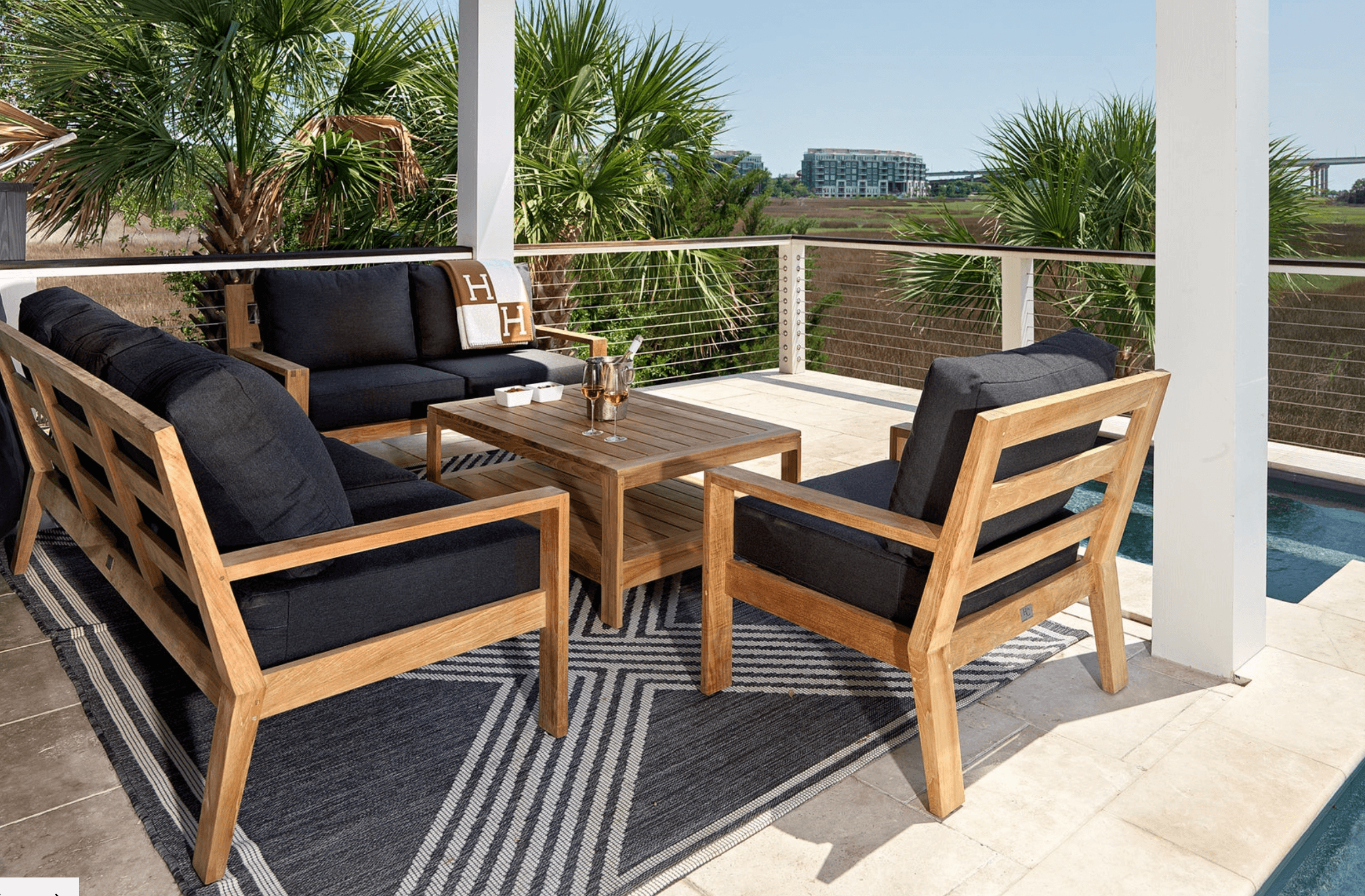 Nicest Outdoor Teak Seating Set For Four