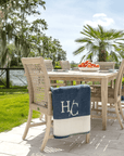 Modern Rope And Gray Teak Outdoor Dining Set For Six