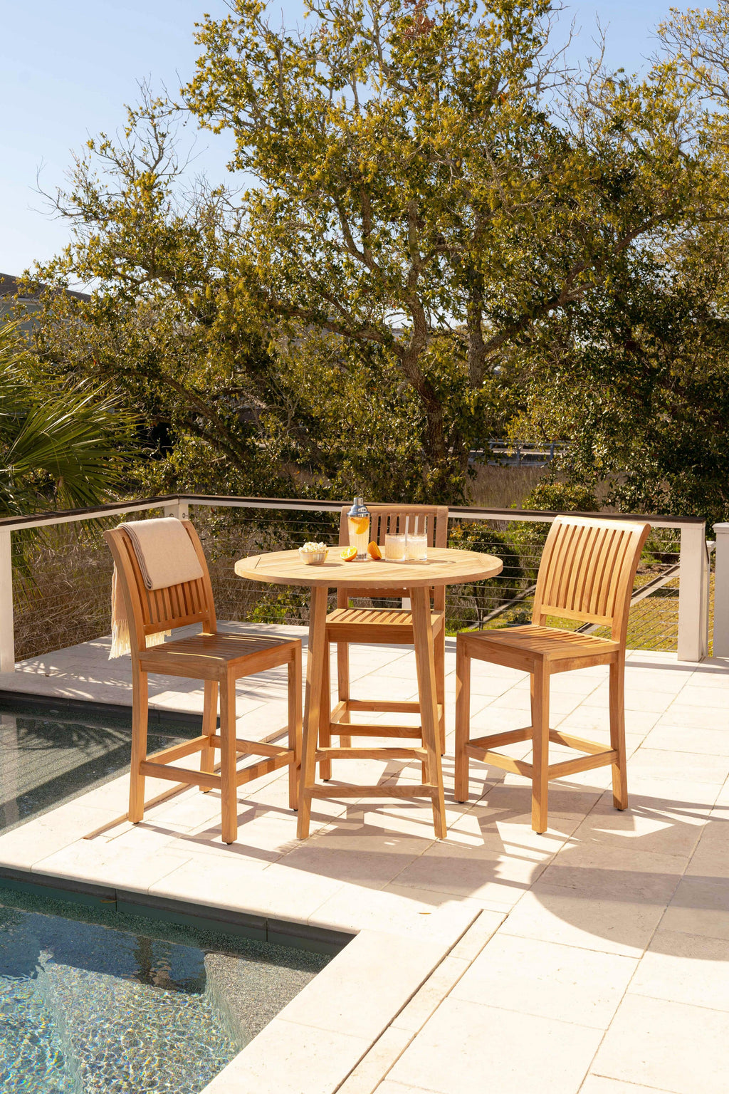 Highest Quality Luxury Teak Bar Chair Set