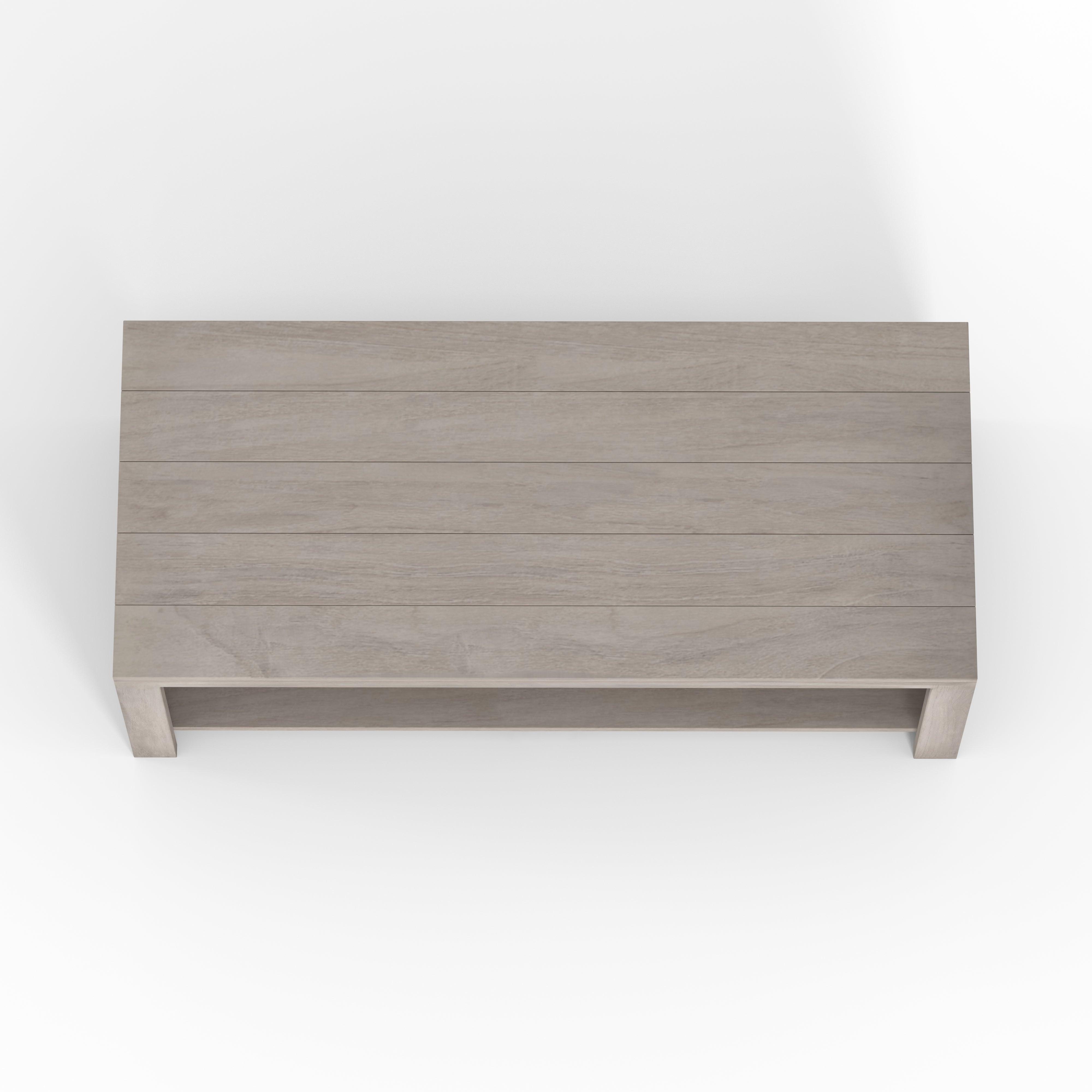 Best Quality Outdoor Gray Teak Coffee Table