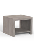 Weathered Gray Teak Outdoor Side Table
