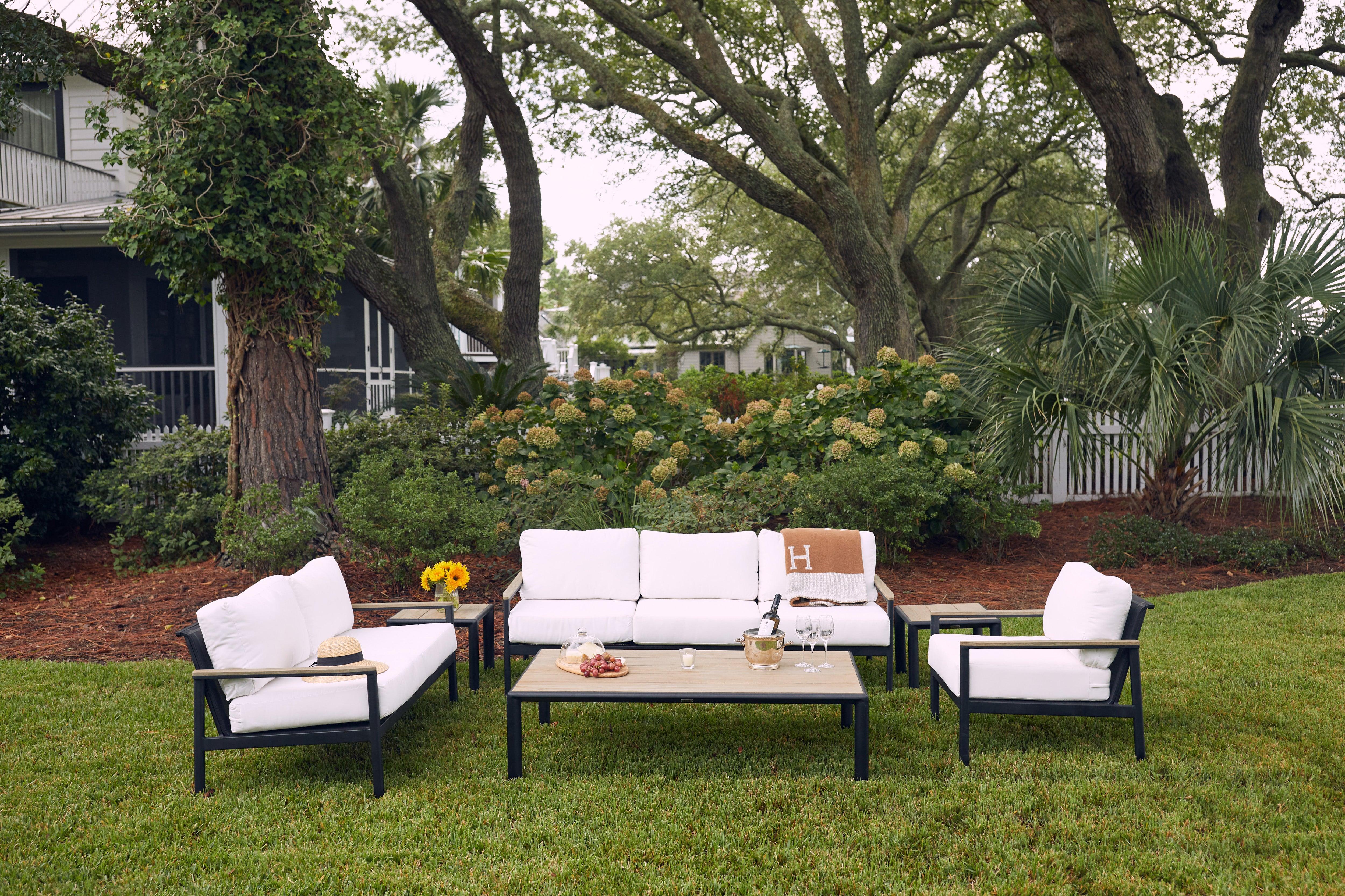 Modern Black Aluminum outdoor seating