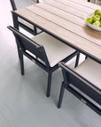 Black Aluminum Side Chair