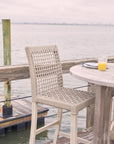 Grey Teak Patio Bar Chair